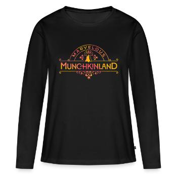 Wicked Design Marvelous Munchkinland - Frauen Premium Bio Langarmshirt - Schwarz - Vorne - Julia (174cm)