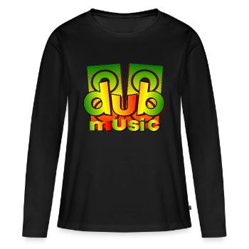 Dub music - T-shirt manches longues Premium bio Femme - noir - Devant - Julia (174cm)