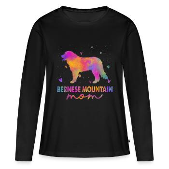 Bernese mom - Women's Premium Organic Long Sleeve Shirt - black - Front - Julia (174cm)