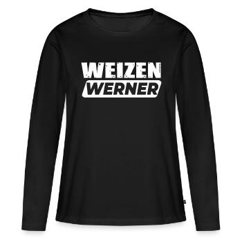 Weizen Werner - Frauen Premium Bio Langarmshirt - Schwarz - Vorne - Julia (174cm)