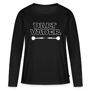 Fléchettes Vader Fléchettes Joueur Fléchettes Idée cadeau Dicton - T-shirt manches longues Premium bio Femme - noir - Devant - Julia (174cm)