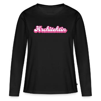 Architektin Architektur Studium Beruf - Frauen Premium Bio Langarmshirt - Schwarz - Vorne - Julia (174cm)