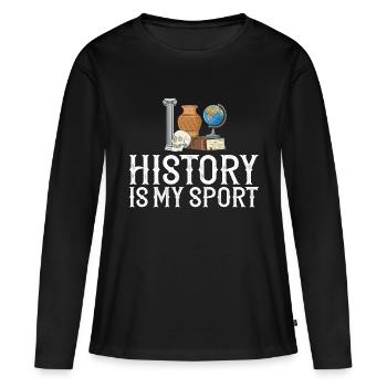 History Teacher Lesson Professor Historian - Women's Premium Organic Long Sleeve Shirt - black - Front - Julia (174cm)