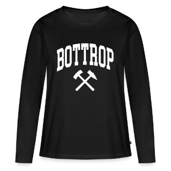 Bottrop - T-shirt manches longues Premium bio Femme - noir - Devant - Julia (174cm)