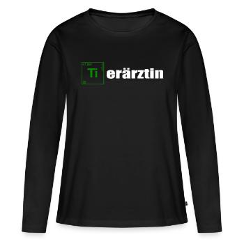 Tierärztin white - Frauen Premium Bio Langarmshirt - Schwarz - Vorne - Julia (174cm)