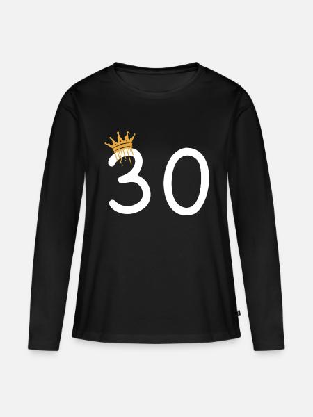 30 - Women's Premium Organic Long Sleeve Shirt - black