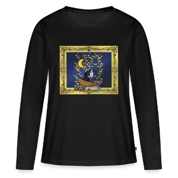 Starry Sky Fantasy Warrior Mystiquement Magique - T-shirt manches longues Premium bio Femme - noir - Devant - Julia (174cm)