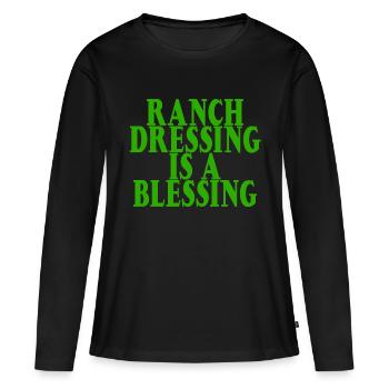 L’habillage de ranch est une bénédiction 12 - T-shirt manches longues Premium bio Femme - noir - Devant - Julia (174cm)