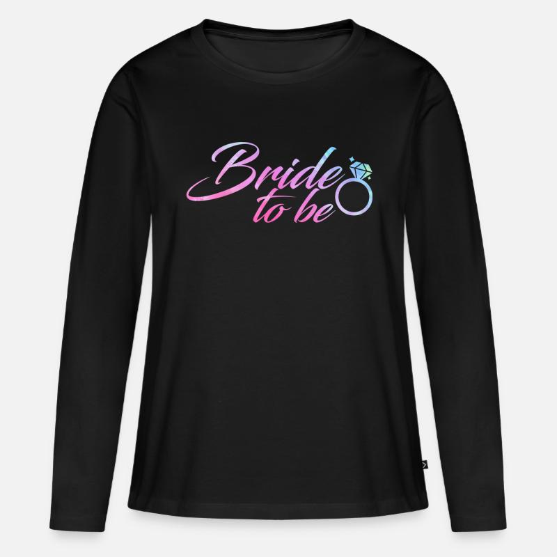 bride to be - Frauen Premium Bio Langarmshirt - Schwarz