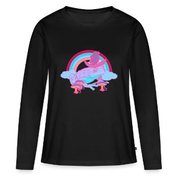 Magic Rainbow Toad Frog Wizard Frogs - T-shirt manches longues Premium bio Femme - noir - Devant - Julia (174cm)