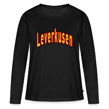 Leverkusen - T-shirt manches longues Premium bio Femme - noir - Devant - Julia (174cm)
