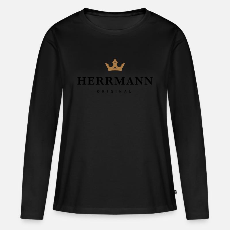 Herrmann - Frauen Premium Bio Langarmshirt - Schwarz