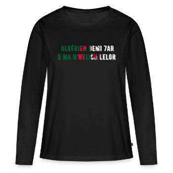 Algérien demi har o manwelich lelor-cadeau Algérie - T-shirt manches longues Premium bio Femme - noir - Devant - Julia (174cm)