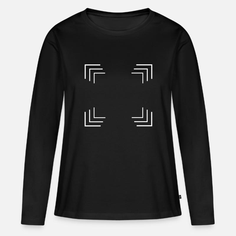 Corners frame in white - Women's Premium Organic Long Sleeve Shirt - black