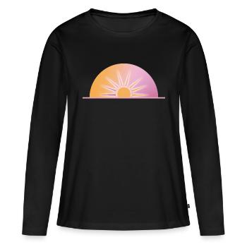 Pastel Sunrise - Women's Premium Organic Long Sleeve Shirt - black - Front - Julia (174cm)