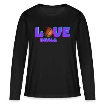 J’aime le basket, pour le basketteur et le fan pour le jeu - T-shirt manches longues Premium bio Femme - noir - Devant - Julia (174cm)