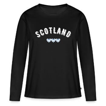 Schottland - Frauen Premium Bio Langarmshirt - Schwarz - Vorne - Julia (174cm)