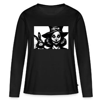 Alice #3 - Women's Premium Organic Long Sleeve Shirt - black - Front - Julia (174cm)