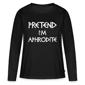 Faites semblant d’être Aphrodite – Costume de déesse - T-shirt manches longues Premium bio Femme - noir - Devant - Julia (174cm)