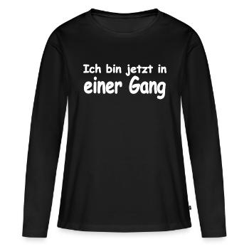 Gang - Frauen Premium Bio Langarmshirt - Schwarz - Vorne - Julia (174cm)