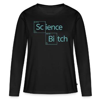 Science - Frauen Premium Bio Langarmshirt - Schwarz - Vorne - Julia (174cm)