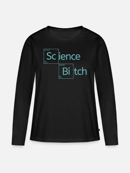 Science - Frauen Premium Bio Langarmshirt - Schwarz