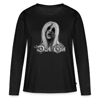 Dark Girl Gothic - T-shirt manches longues Premium bio Femme - noir - Devant - Julia (174cm)