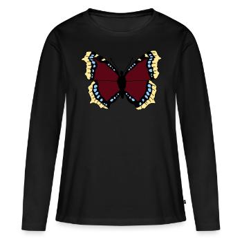Papillon - manteau de deuil - T-shirt manches longues Premium bio Femme - noir - Devant - Julia (174cm)