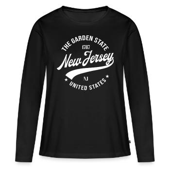 New Jersey - T-shirt manches longues Premium bio Femme - noir - Devant - Julia (174cm)