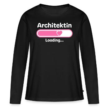 Architektin Architektur Studium - Frauen Premium Bio Langarmshirt - Schwarz - Vorne - Julia (174cm)