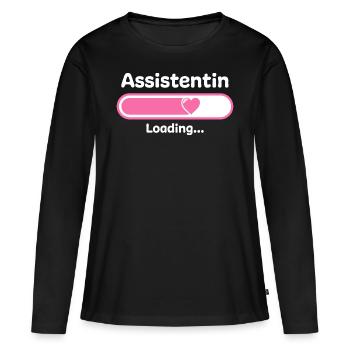 Assistentin Beruf Geschenk - Frauen Premium Bio Langarmshirt - Schwarz - Vorne - Julia (174cm)