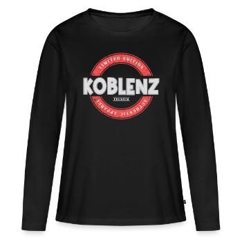 Coblence Allemagne Ville Skyline Home Love - T-shirt manches longues Premium bio Femme - noir - Devant - Julia (174cm)