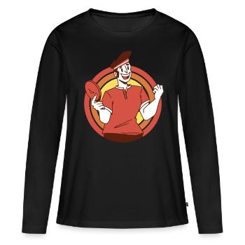 Table Tennis Pingpong Outfit Table Tennis Player - Women's Premium Organic Long Sleeve Shirt - black - Front - Julia (174cm)