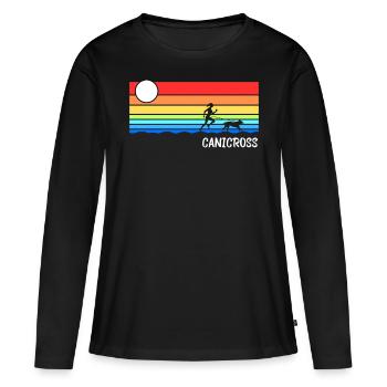Canicross Dog Sports Dog Running Idea - Women's Premium Organic Long Sleeve Shirt - black - Front - Julia (174cm)