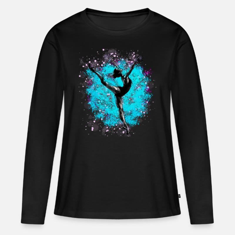 Dance - Frauen Premium Bio Langarmshirt - Schwarz