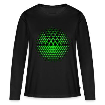 DISCO INFERNO III SMILEY - T-shirt manches longues Premium bio Femme - noir - Devant - Julia (174cm)