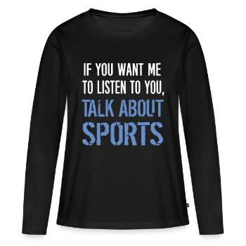 Sport - T-shirt manches longues Premium bio Femme - noir - Devant - Julia (174cm)