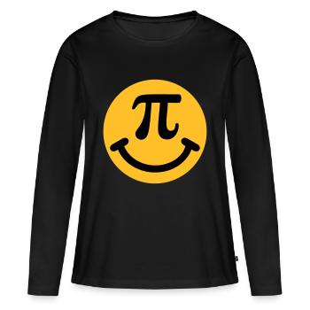 Pi - T-shirt manches longues Premium bio Femme - noir - Devant - Julia (174cm)