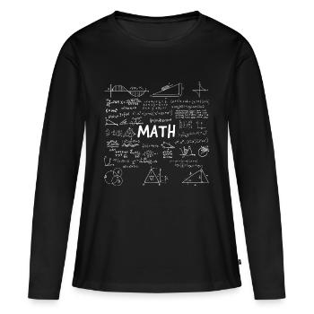 Maths - T-shirt manches longues Premium bio Femme - noir - Devant - Julia (174cm)