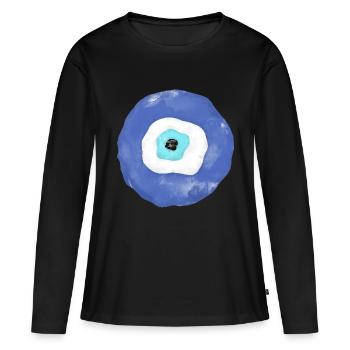 Nazar - T-shirt manches longues Premium bio Femme - noir - Devant - Julia (174cm)