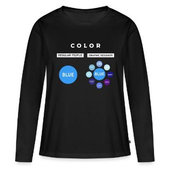 Graphic Designer Graphic Designer Artist - Women's Premium Organic Long Sleeve Shirt - black - Front - Julia (174cm)