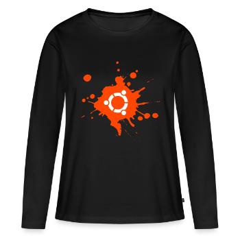 Conception originale d’Ubuntu1 - T-shirt manches longues Premium bio Femme - noir - Devant - Julia (174cm)
