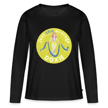 Juste la doxie moyenne. - T-shirt manches longues Premium bio Femme - noir - Devant - Julia (174cm)