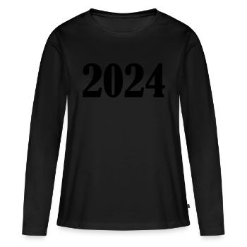 2024 - T-shirt manches longues Premium bio Femme - noir - Devant - Julia (174cm)