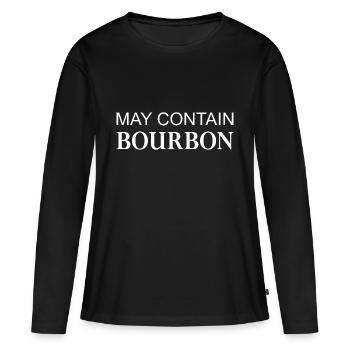 May Contain Bourbon Whisky - Frauen Premium Bio Langarmshirt - Schwarz - Vorne - Julia (174cm)
