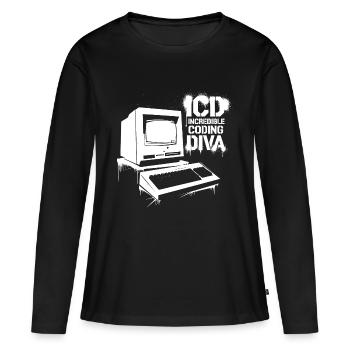 Expert in precise coding - Women's Premium Organic Long Sleeve Shirt - black - Front - Julia (174cm)