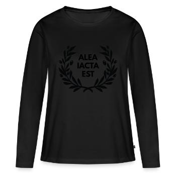 Empire romain - T-shirt manches longues Premium bio Femme - noir - Devant - Julia (174cm)