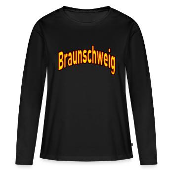 Braunschweig - Women's Premium Organic Long Sleeve Shirt - black - Front - Julia (174cm)
