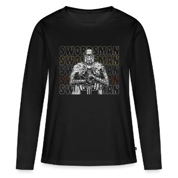 Épée Épée Guerrier Épées - T-shirt manches longues Premium bio Femme - noir - Devant - Julia (174cm)