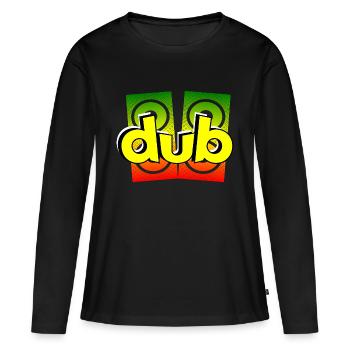 Dub - T-shirt manches longues Premium bio Femme - noir - Devant - Julia (174cm)